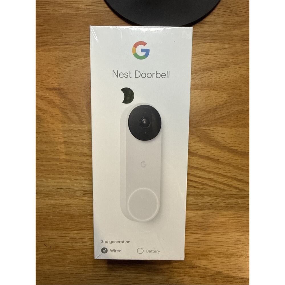 GOOGLE NEST Doorbell (Wired, 2nd gen) - Video Doorbell Security Camera - SEALED!